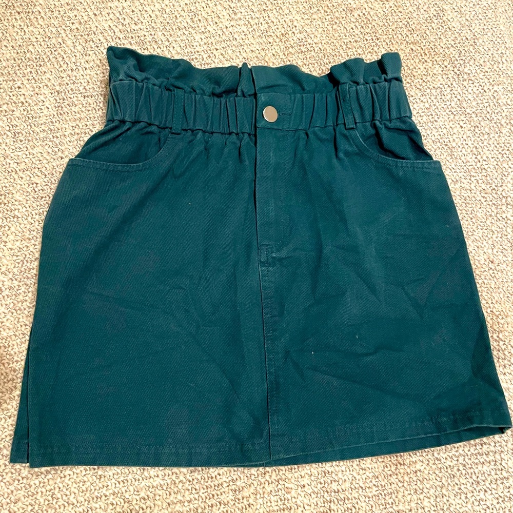 Emerald Green Jean Skirt